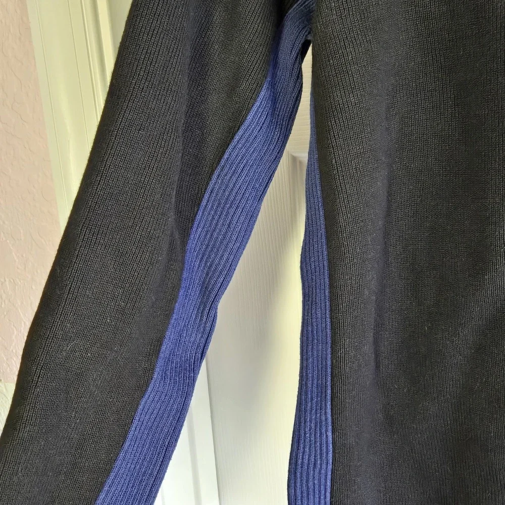 Polo Jeans Co Ralph Lauren Vintage Men's‎ Sweater Size L Black With Blue Stripe